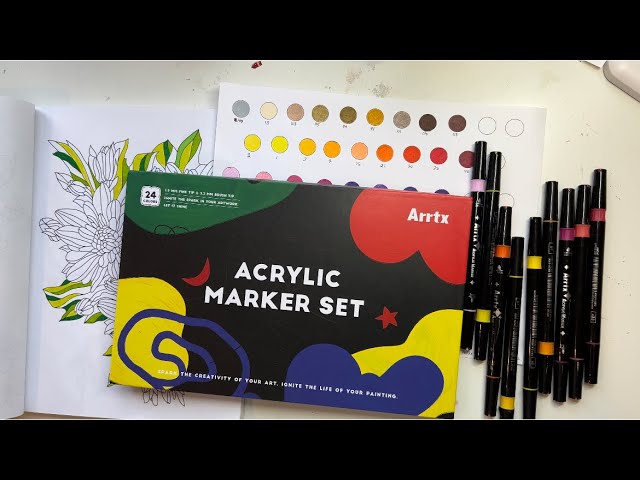 Fun Acrylic Markers and Viviva Coloring Books - a great