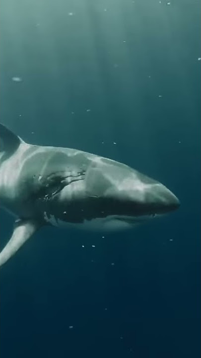 Penampakan Luka pada Kepala Ikan Great White Shark , Mungkin Terkena Jaring / Pancing