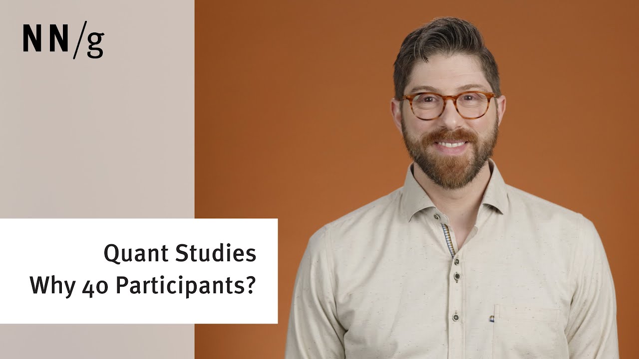 Why Use 40 Participants in Quantitative UX Research? - YouTube