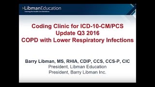icd-10 coding clinic update: copd with lower respiratory infections