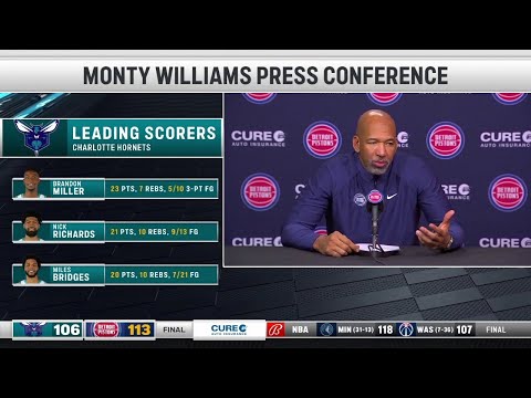 Pistons LIVE 1.24.24: Monty Williams