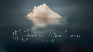 Speed-edit: If Tomorrow Never Comes