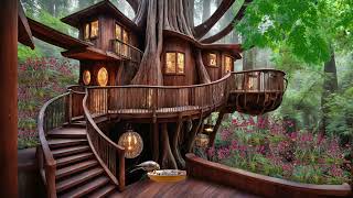 Relaxing and Calming With Amazing Treehouse, Flowers and Natural Sound