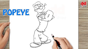 How to Draw Popeye | Cartoon characters Drawing | Easy step by Step Drawing #drawing  #tutorial