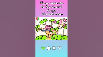 How to draw a spring tree house#youtubeshorts #howtodraw
