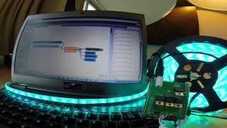 Twitter-enabled RGB LED Light Strip using Texas Instruments LaunchPad + Energia + Node-RED