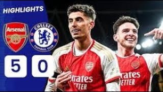 Arsenal vs Chelsea 5 0  All Goals \& Highlights   2024