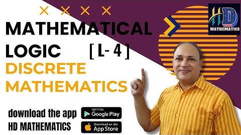Discrete mathematics/mathematical logic /L 4/Bsc/ Msc/engineering maths/Bca maths/BBA maths in hindi