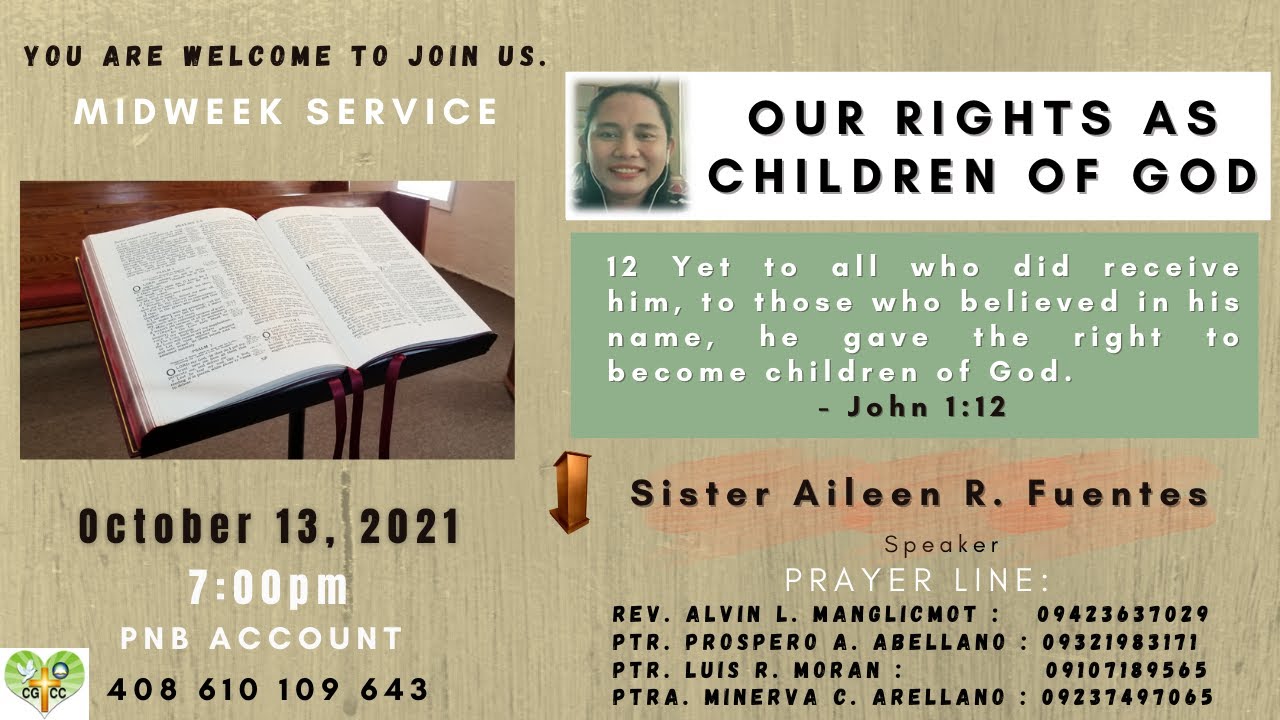 CGCC MIDWEEK WORSHIP AND PRAYER MEETING (October 13, 2021)