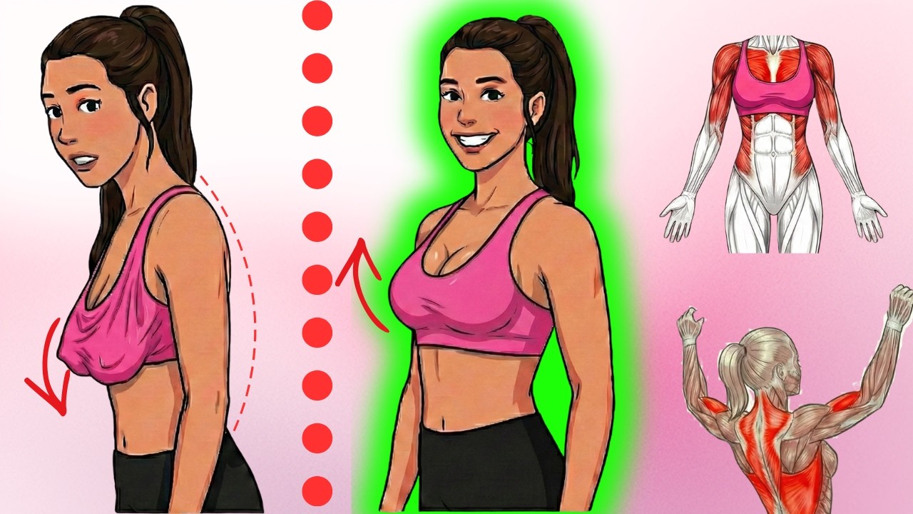 Естественным образом подтяните грудь и исправьте осанку: лучшая 5-минутная тренировка для груди и...