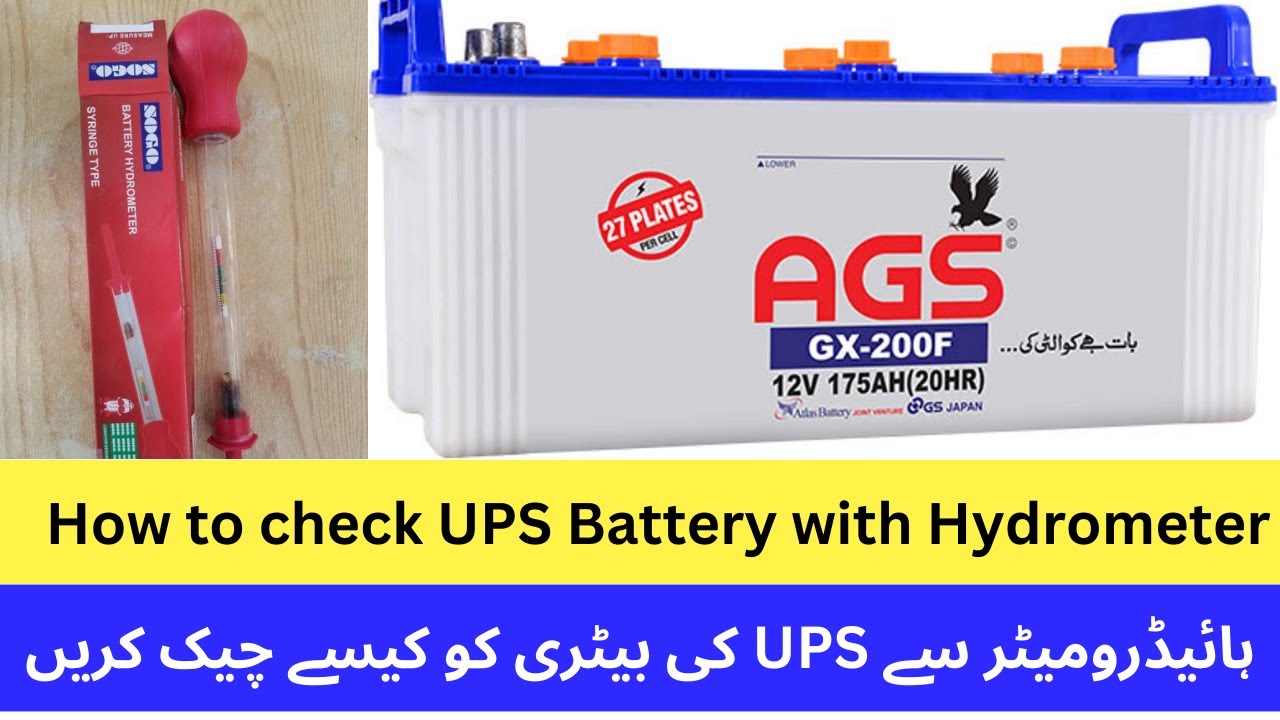 How to check UPS battery with hydrometerGravity testing with hydrometerUPS battery gravity