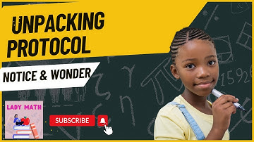 Notice & Wonder- 5 Minute Math Unpacking Protocol