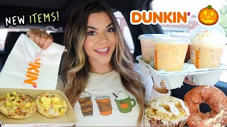 Trying Dunkin's NEW Fall Menu Items! *PUMPKIN IS HERE!*