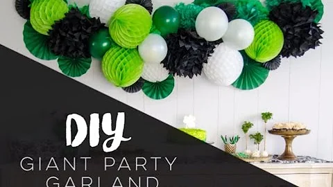 DIY Giant Party Garland with Honeycombs and Balloons