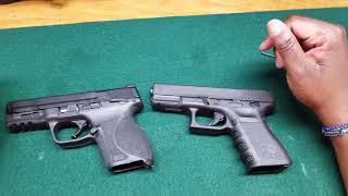 Smith and Wesson M&P 2 0 Subcompact 45 Auto VERSUS Glock 19 Gen 3 9mm - Comparisons and Differences Resimi