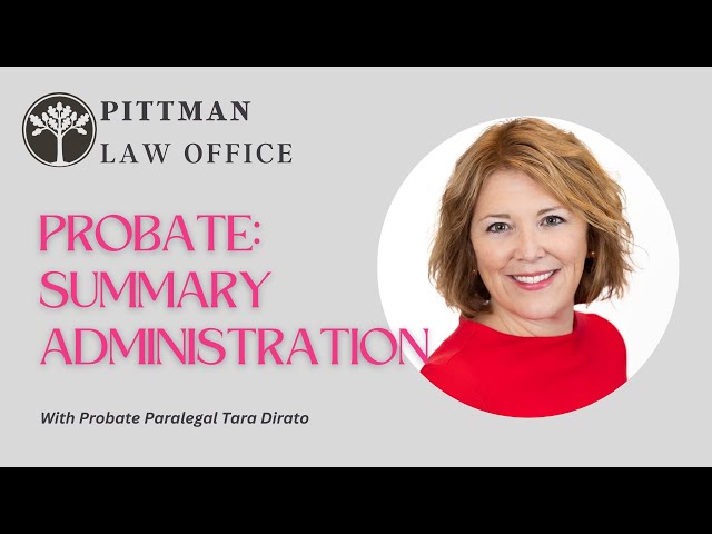Probate - Summary Administration