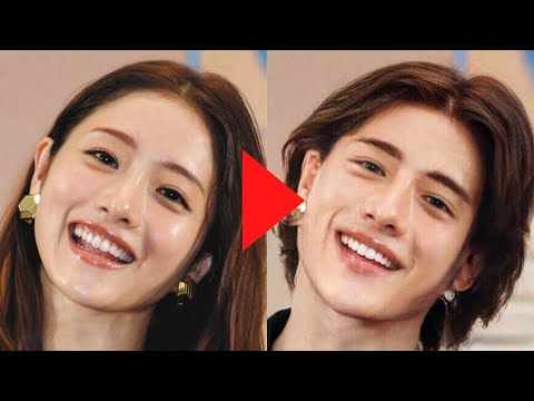 【逆再生ver】人気美人女優を【イケメン俳優】っぽくしてみた