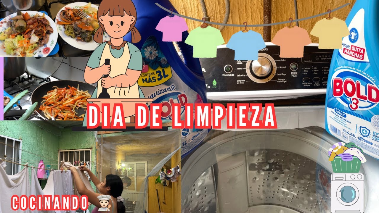 DÍA DE LIMPIEZA Y LAVADO EN MI CASA DE INFONAVIT🧹⛅️#casadeinfonavit #cocinando #limpieza #amadecasa 