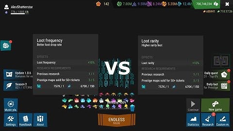 Infinitode 2 - Loot Frequency vs Loot Rarity - Which is better? (1.8.6 patch)