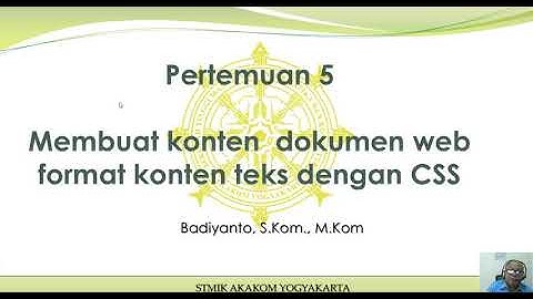 Pertemuan 5 Kuliah Pemrograman web Client