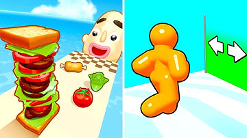 Sandwich Runner vs Tall Man Run 🥪📏🏃‍♂️🔥 Walkthrough Max Levels Gameplay (Android iOS) || EP-837