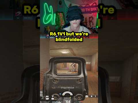 R6 1v1 but we’re blindfolded 😭🧑‍🦯 #twitch #r6 #1v1 #blindfold #jynxzi
