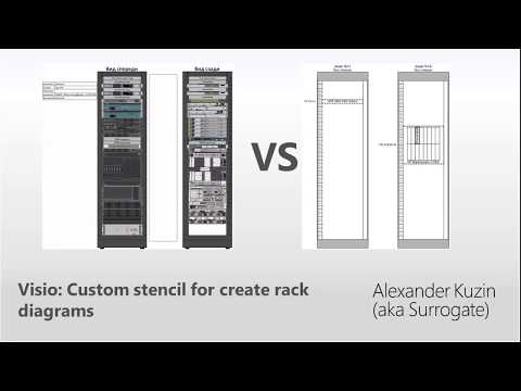 MS Visio. Custom stencil for create rack diagram