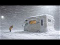 【日本最北端の脅威】恐怖の30分！暴風雪警報下でホワイトアウトに飲み込まれた夜｜北海道旅②　編｜キャンピングカー車中泊