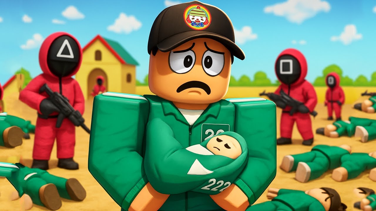 Protegiendo a mi bebé en el juego del Calamar!!! | ink game | squid ...