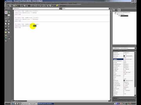 VISUAL BASIC  back color caption