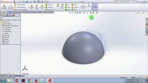 Solidworks Taking plane on Sphere, Cone, curved surface, 45 degree