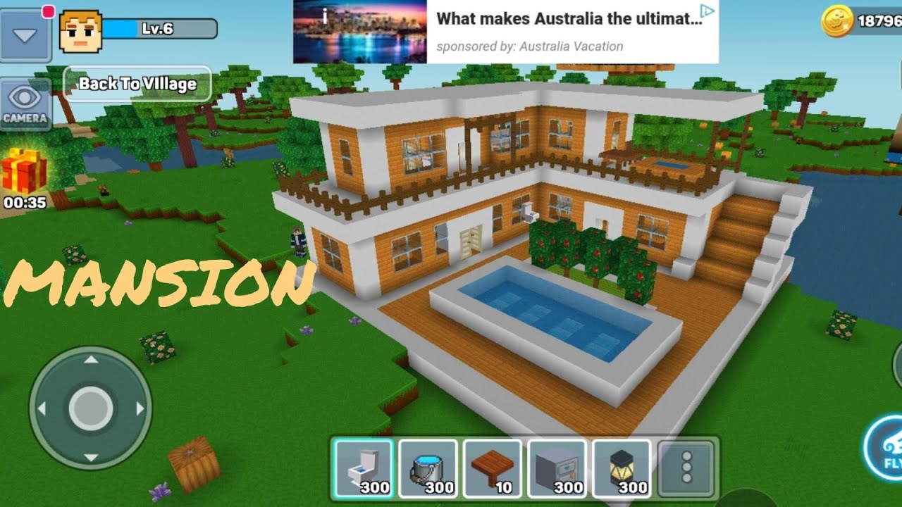 LUXURY HOUSE BUILD FOR BLOCKY CRAFT - YouTube