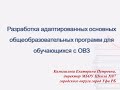 Разработка Адаптированной основной общеобразовательной программы для обучающихся с ОВЗ