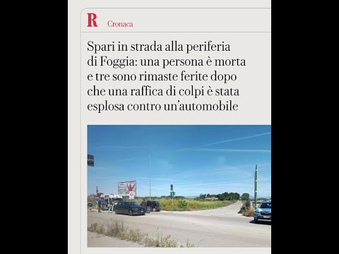 Video Sparatoria da Far West alla periferia di Foggia