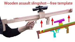 Wooden assault slingshot-------- free template