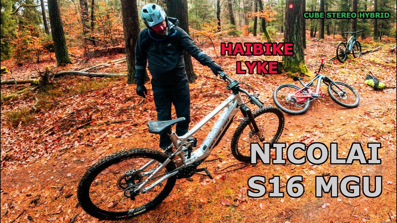 Rainer fährt das Testbike, Mortiz sein Cube und Alex sein Haibike