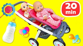 Baby Alive doll &amp; Baby Annabell doll. A double stroller for Baby Born dolls. Baby videos &amp; routines.