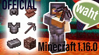 Minecraft 1.16.0 Official