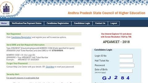 AP EAMCET 2018 Candidates Login Process|College Option Entry Form Starts|Full Details|Live|