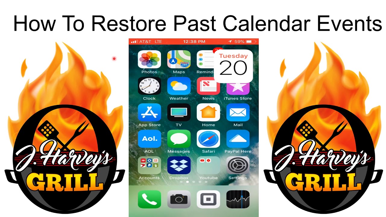 How to restore past calendar events On Your Iphone Calendar YouTube