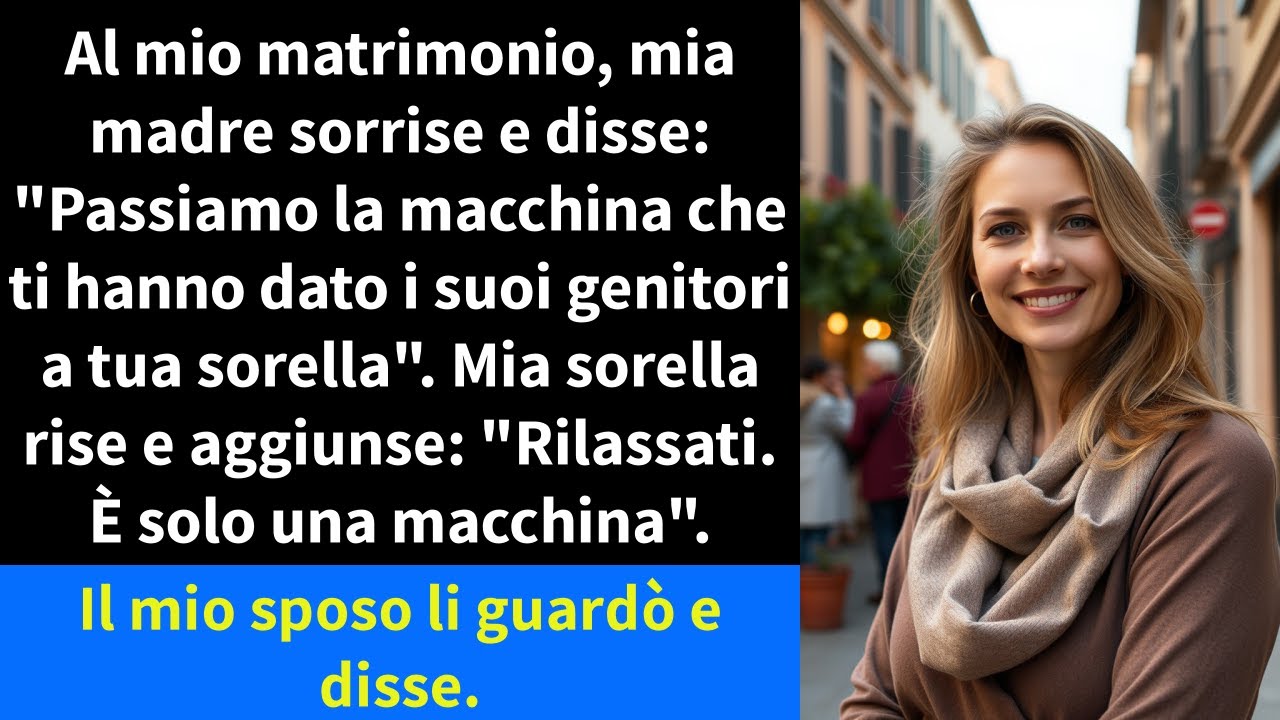 Al mio matrimonio, mia madre sorrise e disse: 