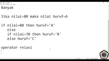 Algoritma dan Pemrograman - Penyeleksian (Selection)
