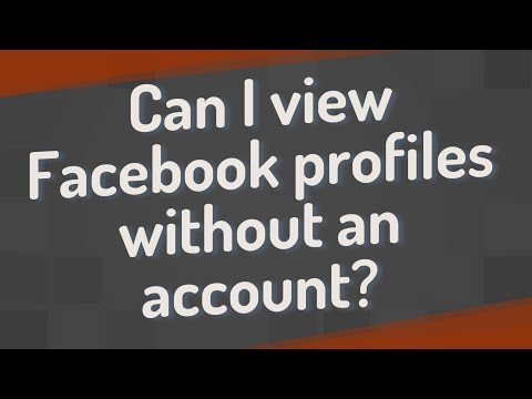 Can I view Facebook profiles without an account?