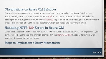Can the Az CLI Command Automatically Retry on HTTP Error 429?