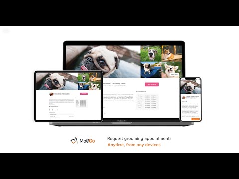 MoeGo 24/7 Online Booking for pet grooming - Client portal