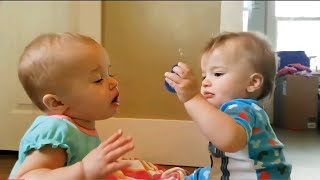 Best Cute Twins Play Happily Together || 5-Minute Baby
