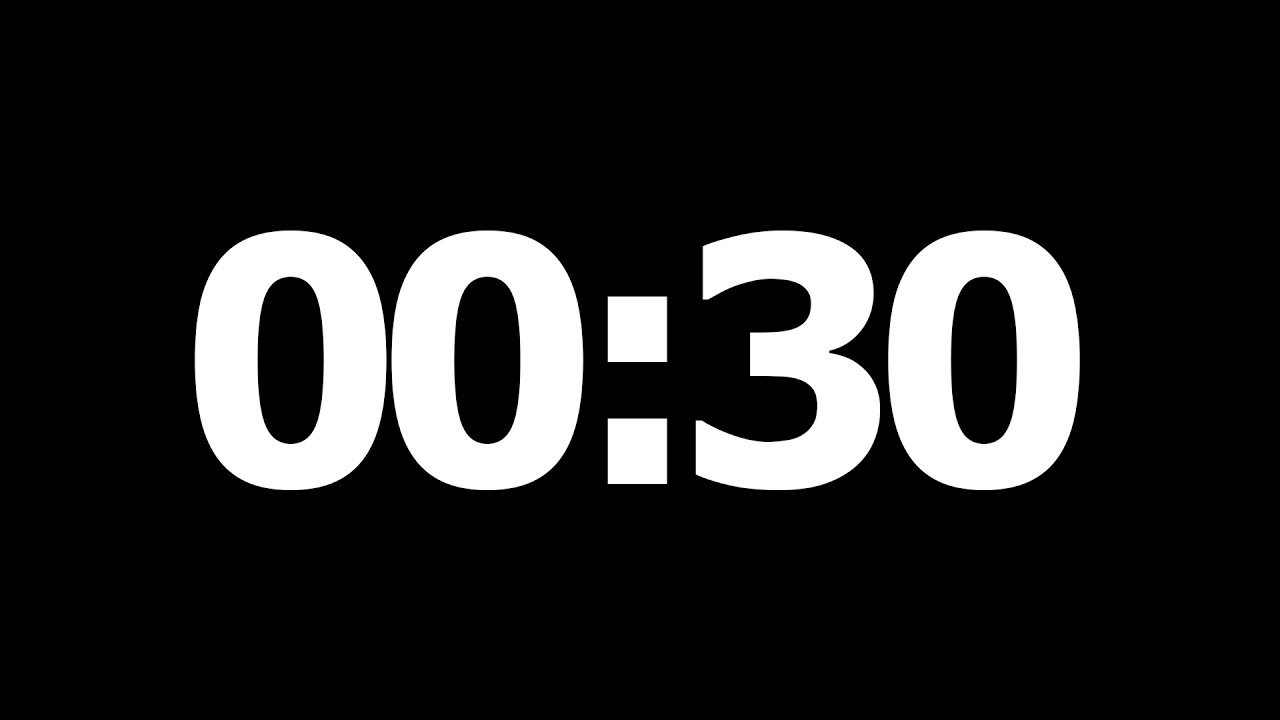 30 Seconds Countdown Timer - YouTube