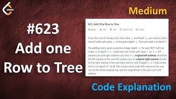 Add One Row to Tree | Live Coding with Explanation | Leetcode - 623
