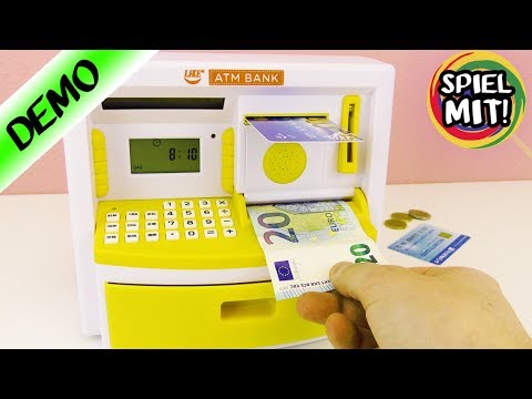 NEUER GELDAUTOMAT FÜR ZUHAUSE mit Kassen Funktion für Geldscheine & Münzen! Spardose mit EC-Karte