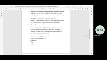 The interests of the children of divorcing parents